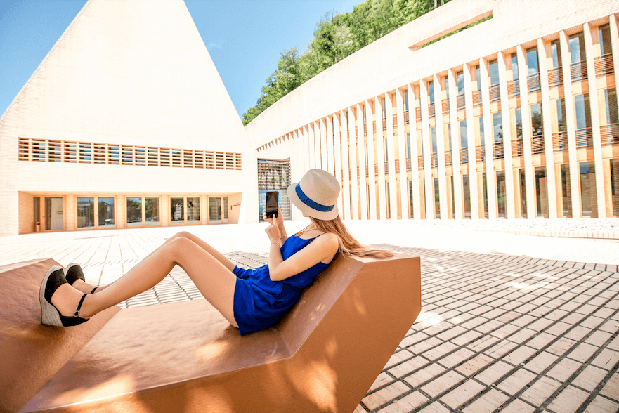 traveler using esim in Liechtenstein