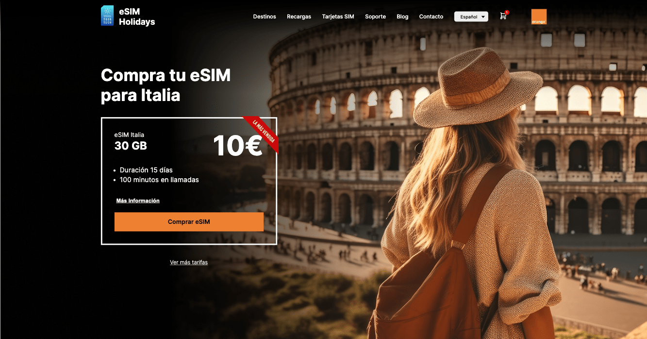 Tour Tech Orange España - Tarjeta SIM Prepago con Chile